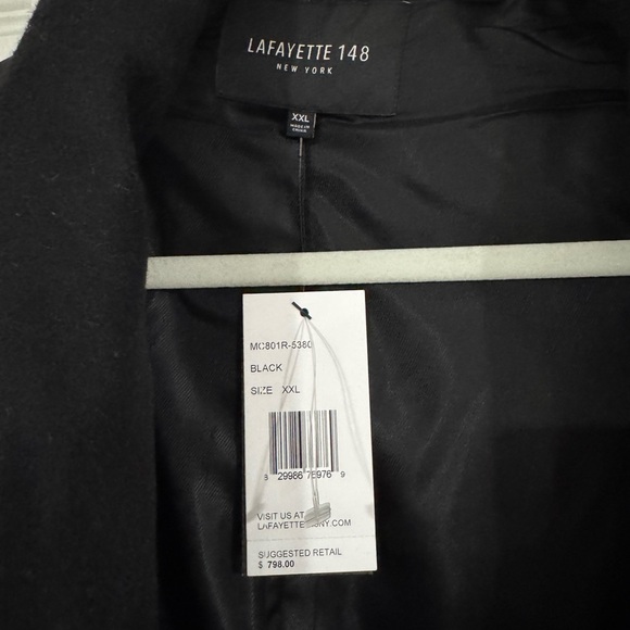 Lafayette 148 New York Black Puffer Coat - Picture 3 of 6